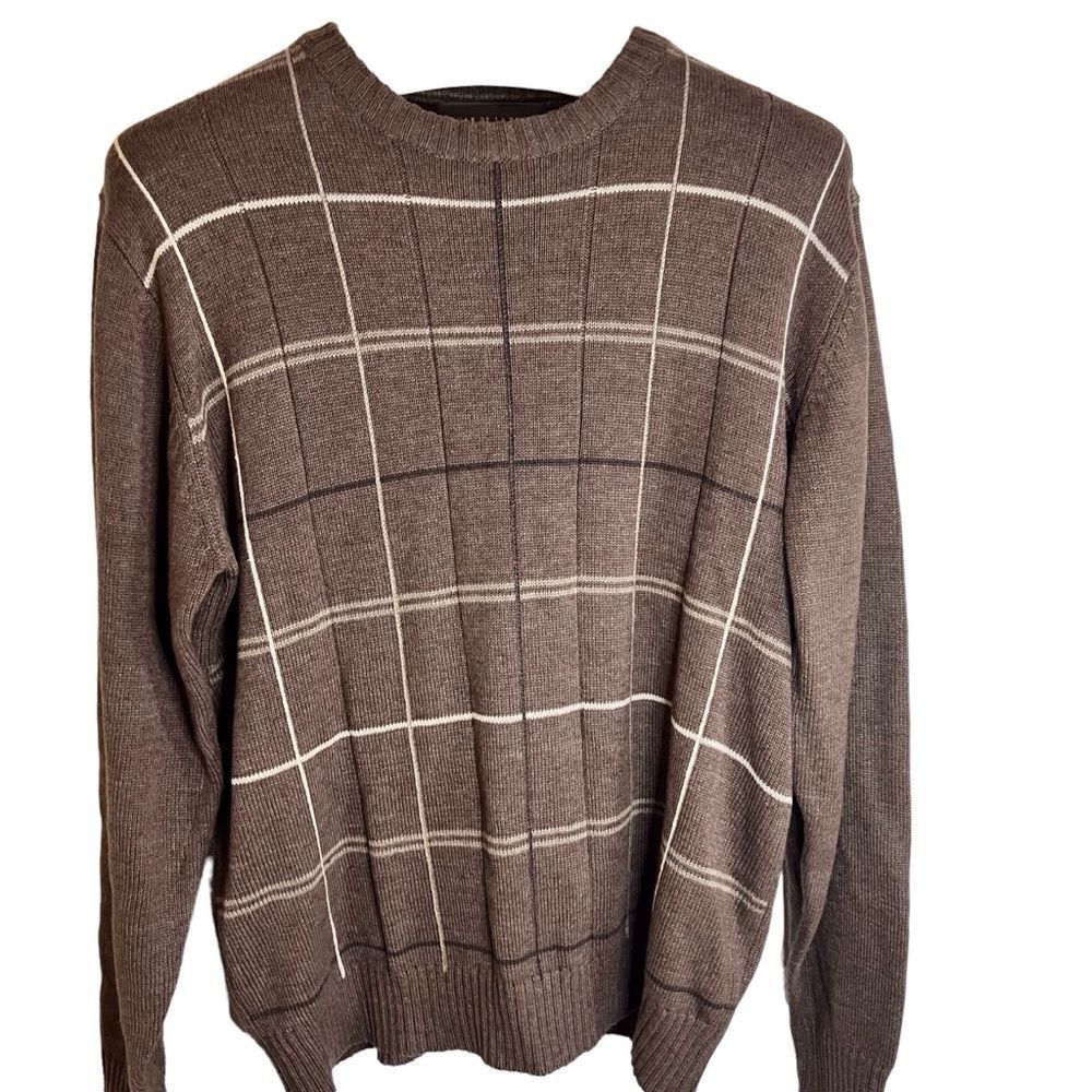 Men's Oscar de la Renta Crew‎ Neck Pullover Grandpa Sweater Size Large